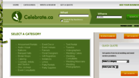 What Celebrate.ca website looked like in 2014 (9 years ago)