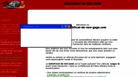 What Certificat-de-non-gage.com website looked like in 2014 (9 years ago)