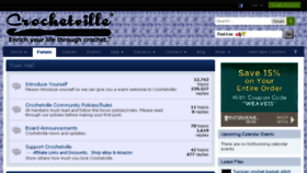 What Crochetville.org website looked like in 2014 (9 years ago)