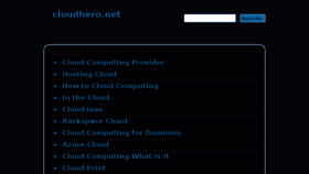 What Cloudhero.net website looked like in 2014 (9 years ago)