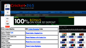 What Cricket-365.tv website looked like in 2014 (9 years ago)