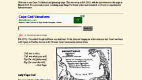 What Capecodhistory.us website looked like in 2014 (9 years ago)