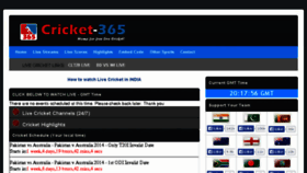 What Cricket-365.me website looked like in 2014 (9 years ago)