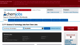 What Chemjobs.net website looked like in 2014 (9 years ago)