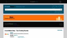 What Crunchbase.com website looked like in 2014 (9 years ago)
