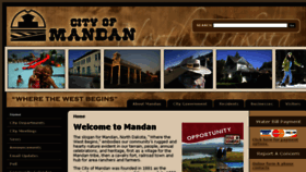 What Cityofmandan.com website looked like in 2014 (9 years ago)