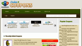 What Codes4coupons.com website looked like in 2014 (9 years ago)