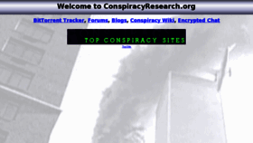 What Conspiracyresearch.org website looked like in 2011 (13 years ago)