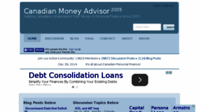 What Canadian-money-advisor.ca website looked like in 2014 (9 years ago)