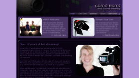 What Camstreams.com website looked like in 2015 (9 years ago)