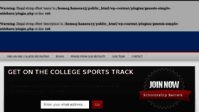 What Collegesportstrack.com website looked like in 2015 (9 years ago)