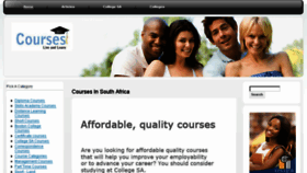 What Courses.co.za website looked like in 2015 (9 years ago)