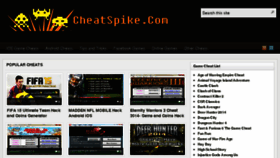 What Cheatspike.com website looked like in 2015 (9 years ago)