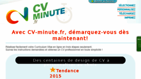 What Cv-minute.fr website looked like in 2015 (9 years ago)