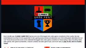What Classicgamefest.com website looked like in 2015 (9 years ago)