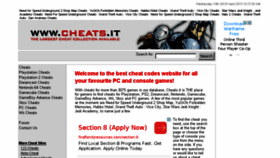 What Cheats.it website looked like in 2015 (9 years ago)