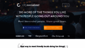 What Citysocialising.com website looked like in 2015 (9 years ago)