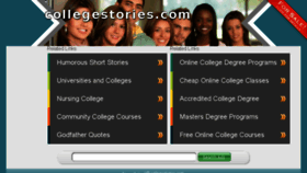 What Collegestories.com website looked like in 2015 (9 years ago)