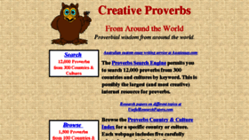 What Creativeproverbs.com website looked like in 2015 (9 years ago)