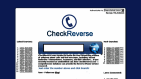 What Checkreverse.com website looked like in 2015 (9 years ago)