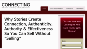 What Connectingwithstories.com website looked like in 2015 (9 years ago)