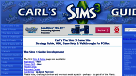 What Carls-sims-3-guide.com website looked like in 2015 (9 years ago)