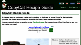 What Copycatrecipeguide.com website looked like in 2015 (9 years ago)