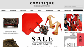 What Covetique.com website looked like in 2015 (10 years ago)