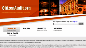 What Citizenaudit.org website looked like in 2015 (10 years ago)