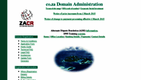 What Coza.net.za website looked like in 2015 (8 years ago)