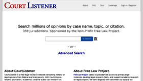 What Courtlistener.com website looked like in 2015 (8 years ago)
