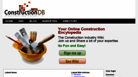 What Constructiondb.com website looked like in 2015 (9 years ago)