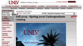 What Catalog.unlv.edu website looked like in 2015 (8 years ago)
