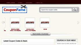What Couponfame.com website looked like in 2015 (8 years ago)