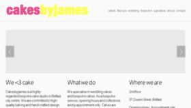 What Cakesbyjames.co.uk website looked like in 2015 (8 years ago)