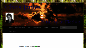 What Chrisjamesauthor.com website looked like in 2015 (8 years ago)