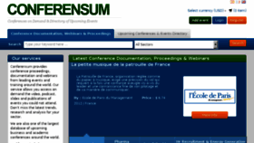 What Conferensum.com website looked like in 2015 (8 years ago)
