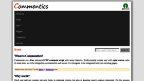 What Commentics.com website looked like in 2015 (8 years ago)