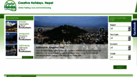 What Creativeholidaysnepal.com website looked like in 2015 (8 years ago)
