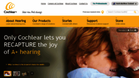 What Cochlear.com.au website looked like in 2015 (8 years ago)