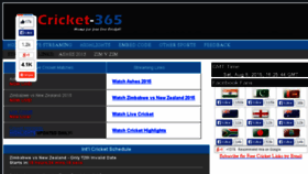 What Cricket-365.tv website looked like in 2015 (8 years ago)
