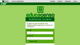 What Censobasico.inep.gov.br website looked like in 2015 (8 years ago)