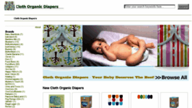 What Clothorganicdiapers.com website looked like in 2015 (8 years ago)