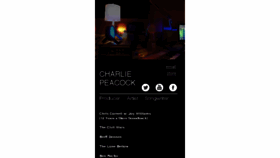 What Charliepeacock.com website looked like in 2015 (8 years ago)