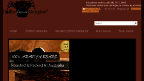 What Coffeecapsuledelights.com.au website looked like in 2015 (8 years ago)
