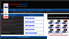What Cricket-365.me website looked like in 2015 (8 years ago)
