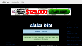What Claimbits.com website looked like in 2015 (8 years ago)