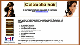 What Colabellahair.co.uk website looked like in 2015 (10 years ago)