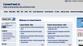 What Careerfeed.in website looked like in 2015 (8 years ago)