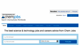What Chemjobs.net website looked like in 2015 (8 years ago)